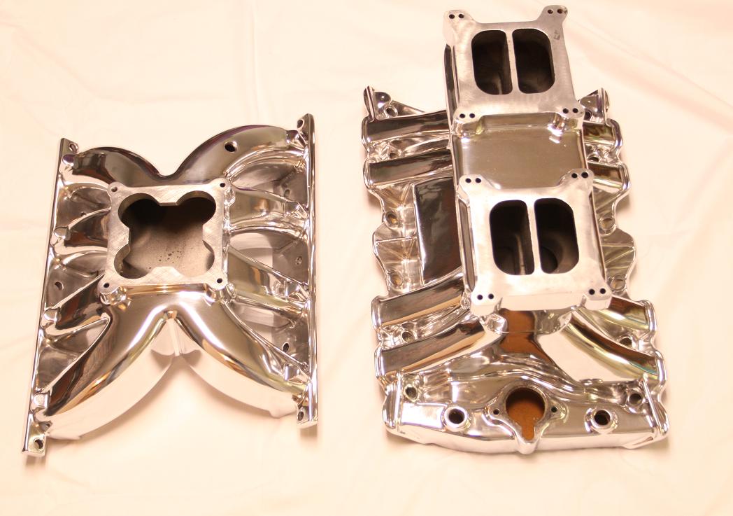 V8 Intake Manifolds AFTER Chrome - Like Metal Polishing and Buffing Services