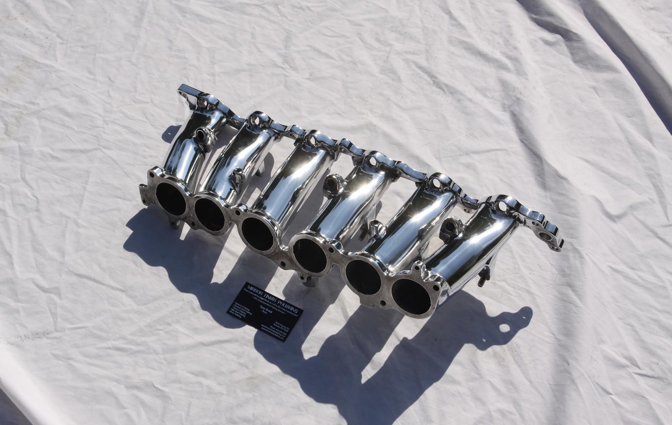 Toyota Supra Aluminum Lower Intake Manifold AFTER Chrome - Like Metal Polishing and Buffing Services