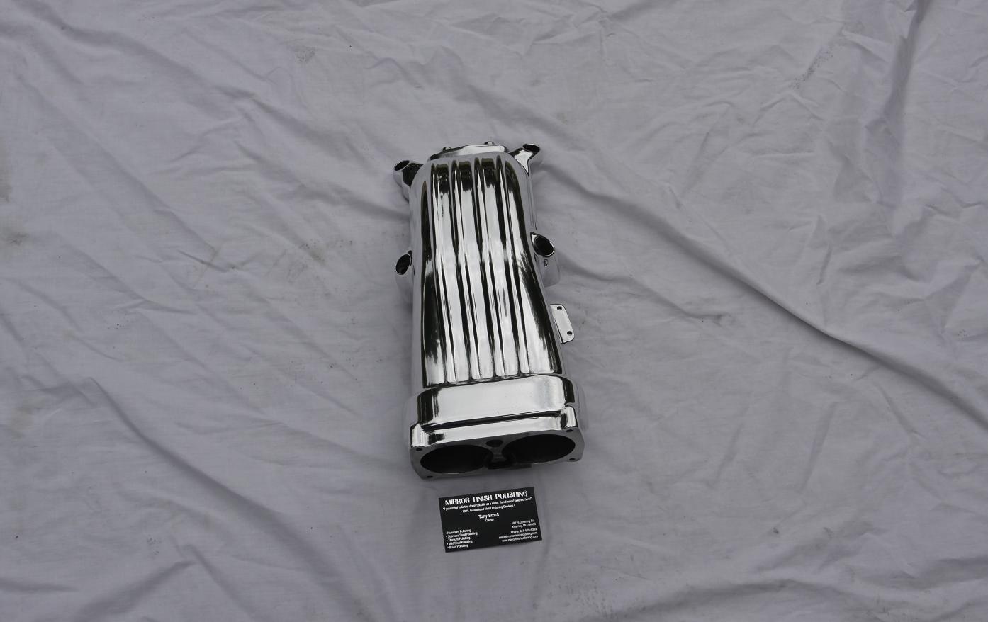 Ford Mustang Cobra Sullivan Aluminum Intake Plenum AFTER Chrome - Like Metal Polishing Services