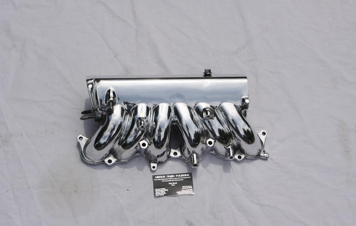 Toyota Supra Aluminum Intake Manifold AFTER Chrome - Like Metal Polishing Services