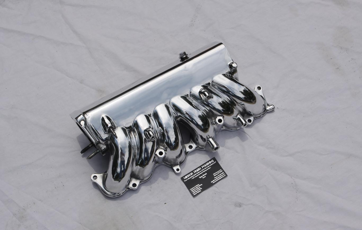 Toyota Supra Aluminum Intake Manifold AFTER Chrome - Like Metal Polishing Services