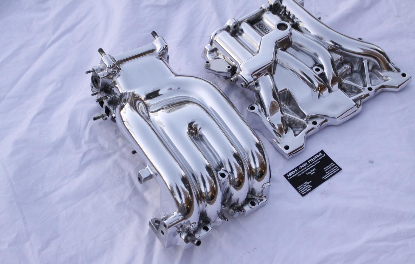 Mazda RX7 Aluminum Intake Manifold AFTER Chrome - Like Aluminum Metal Polishing and Buffing Services