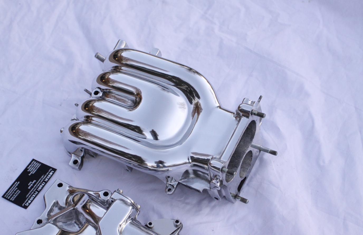Mazda RX7 Aluminum Intake Manifold AFTER Chrome - Like Aluminum Metal Polishing and Buffing Services