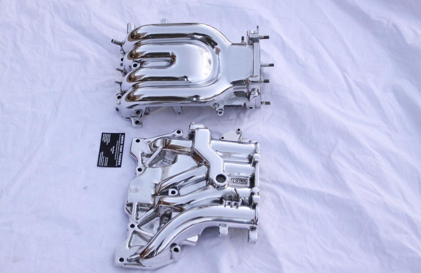 Mazda RX7 Aluminum Intake Manifold AFTER Chrome - Like Aluminum Metal Polishing and Buffing Services