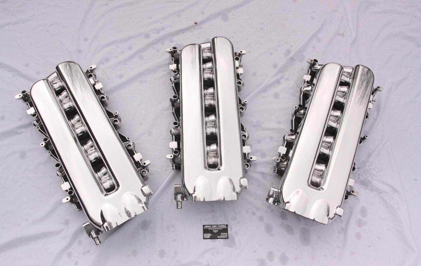 Dodge Viper V10 Aluminum Intake Manifolds AFTER Chrome - Like Aluminum Metal Polishing and Buffing Services