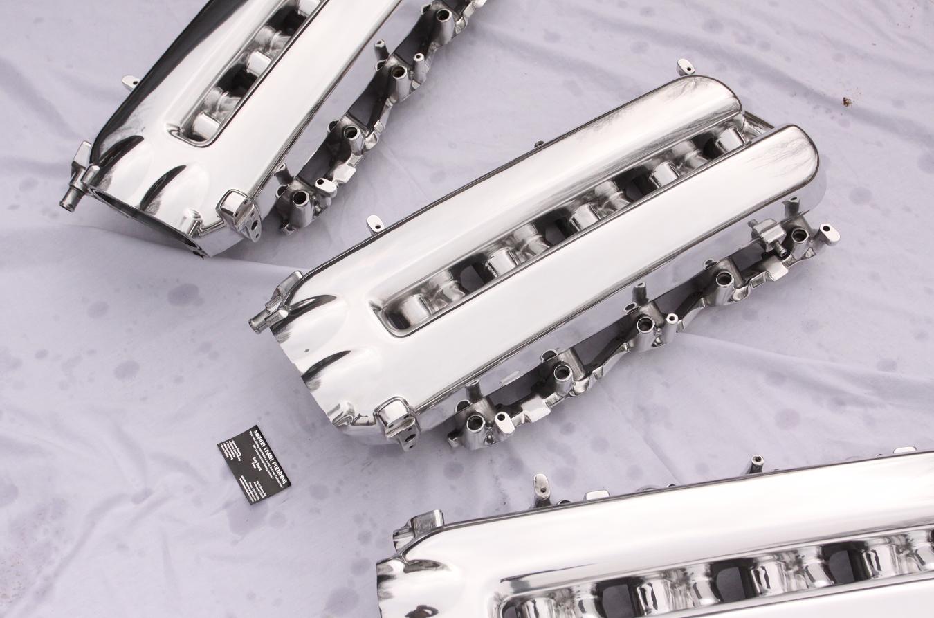Dodge Viper V10 Aluminum Intake Manifolds AFTER Chrome - Like Aluminum Metal Polishing and Buffing Services