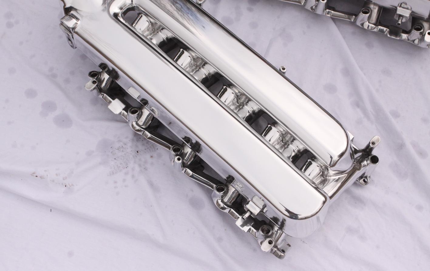 Dodge Viper V10 Aluminum Intake Manifolds AFTER Chrome - Like Aluminum Metal Polishing and Buffing Services