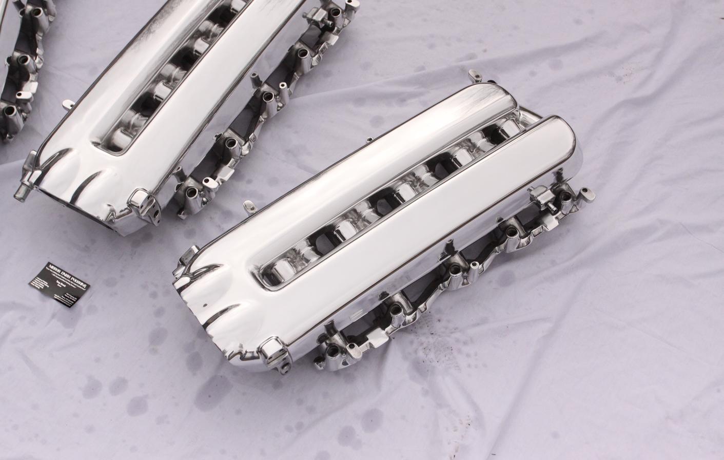 Dodge Viper V10 Aluminum Intake Manifolds AFTER Chrome - Like Aluminum Metal Polishing and Buffing Services
