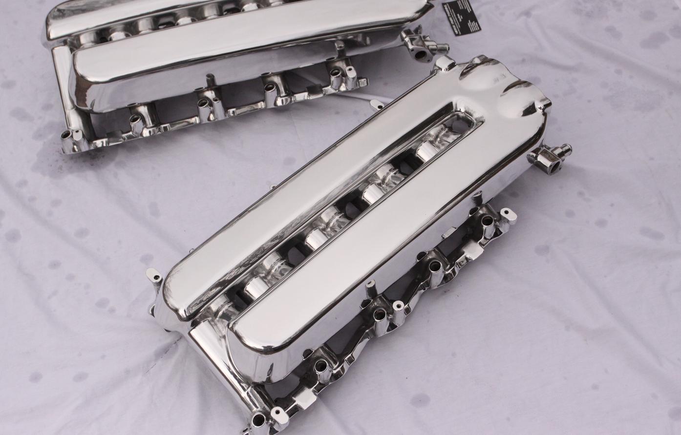 Dodge Viper V10 Aluminum Intake Manifolds AFTER Chrome - Like Aluminum Metal Polishing and Buffing Services