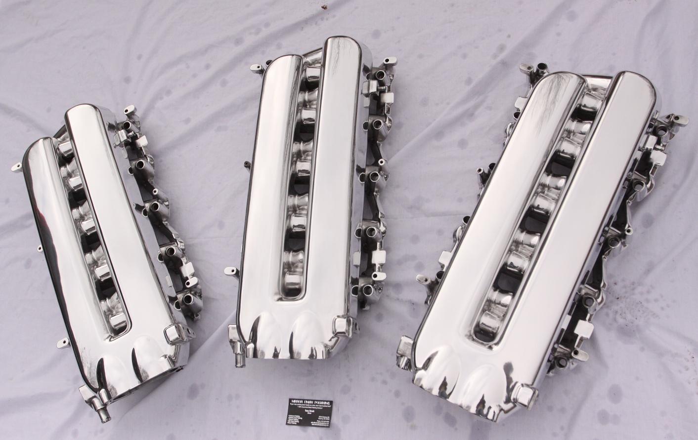 Dodge Viper V10 Aluminum Intake Manifolds AFTER Chrome - Like Aluminum Metal Polishing and Buffing Services