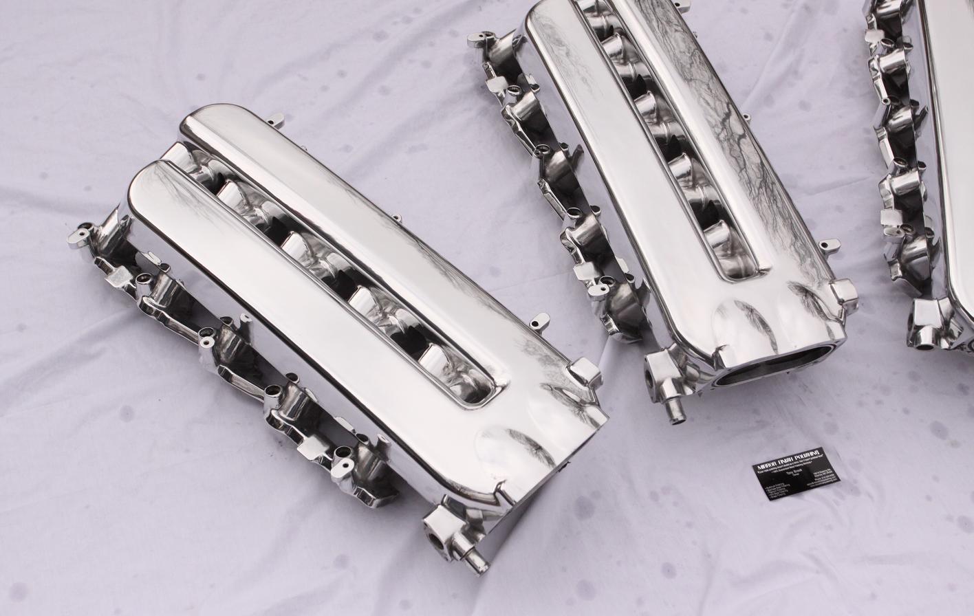 Dodge Viper V10 Aluminum Intake Manifolds AFTER Chrome - Like Aluminum Metal Polishing and Buffing Services