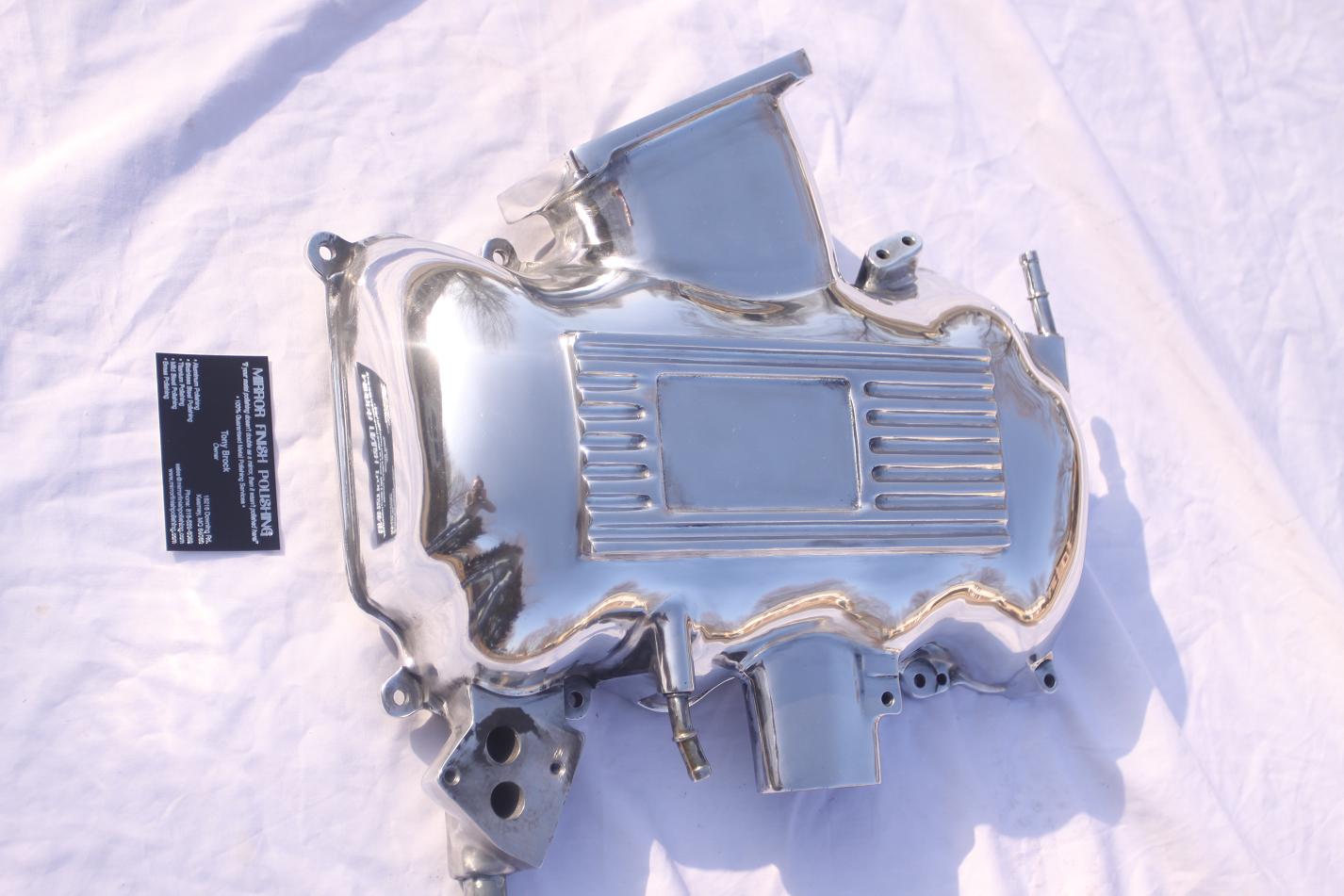 Ford Mustang Cobra Intake Manifold Plenum AFTER Chrome - Like Aluminum Metal Polishing and Buffing Services