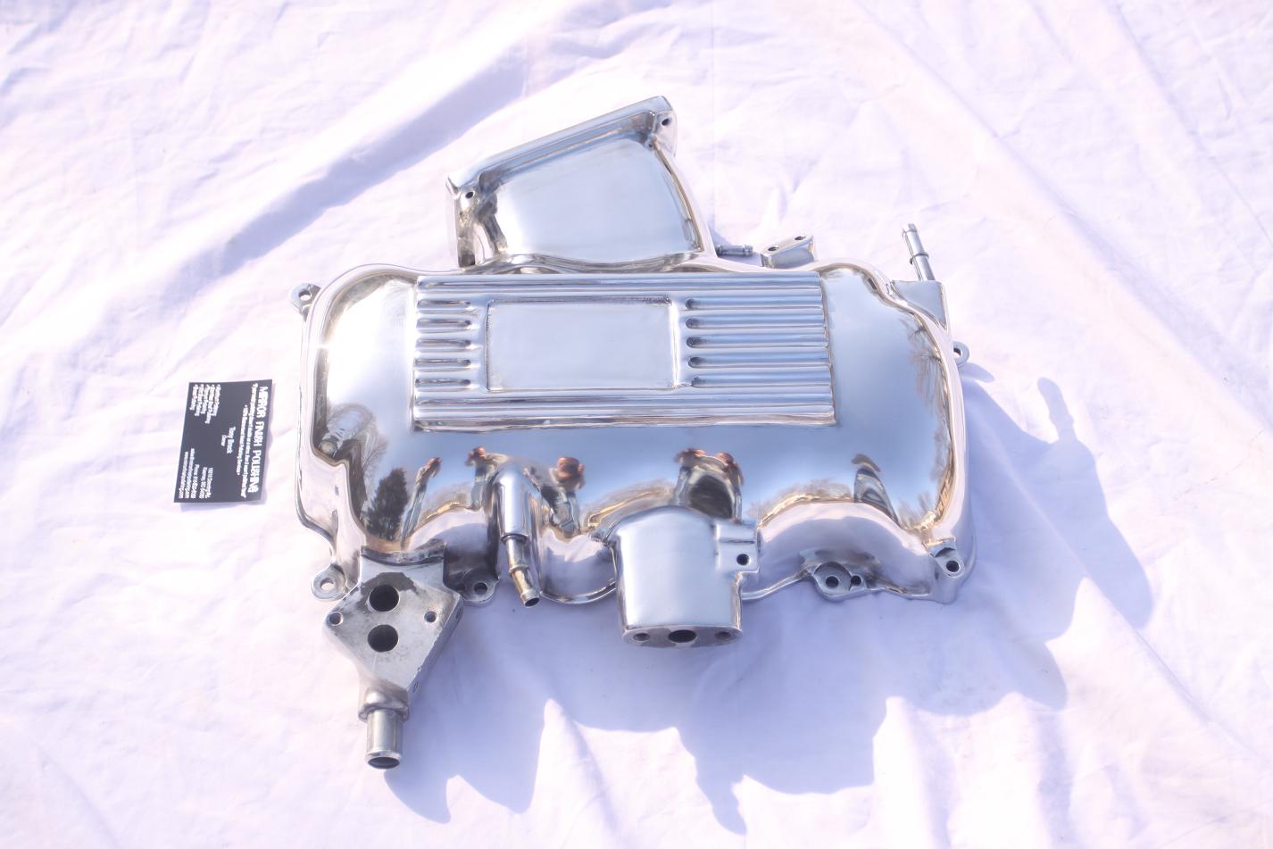 Ford Mustang Cobra Intake Manifold Plenum AFTER Chrome - Like Aluminum Metal Polishing and Buffing Services
