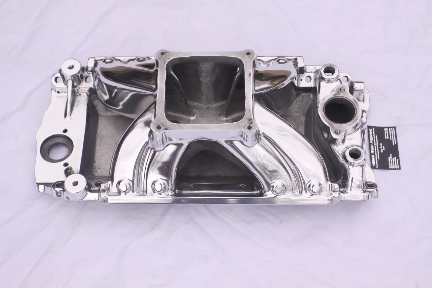 V8 Edelbrock Intake Manifold Plenum AFTER Chrome - Like Aluminum Metal Polishing and Buffing Services