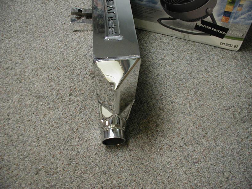 Chrome-Like-Polished Greddy 3-row Intercooler AFTER Metal Polishing Service