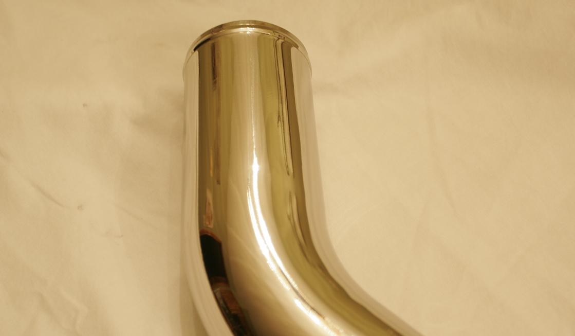 Chrome-Like-Polished Intercooler Piping AFTER Metal Polishing