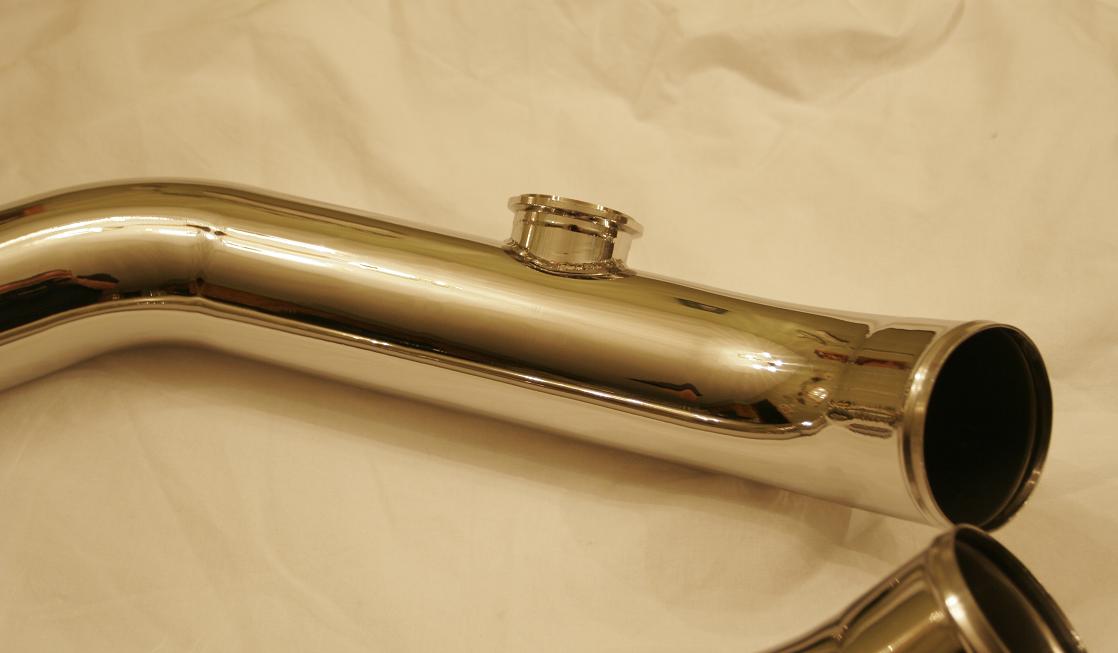 Chrome-Like-Polished Intercooler Piping AFTER Metal Polishing