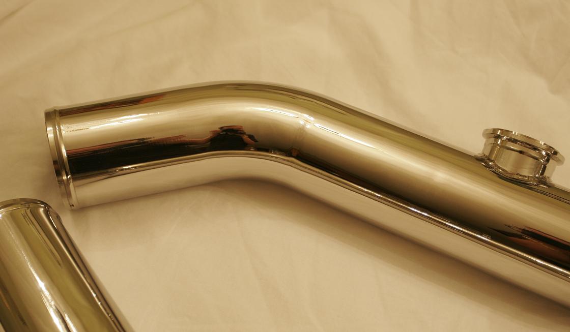 Chrome-Like-Polished Intercooler Piping AFTER Metal Polishing