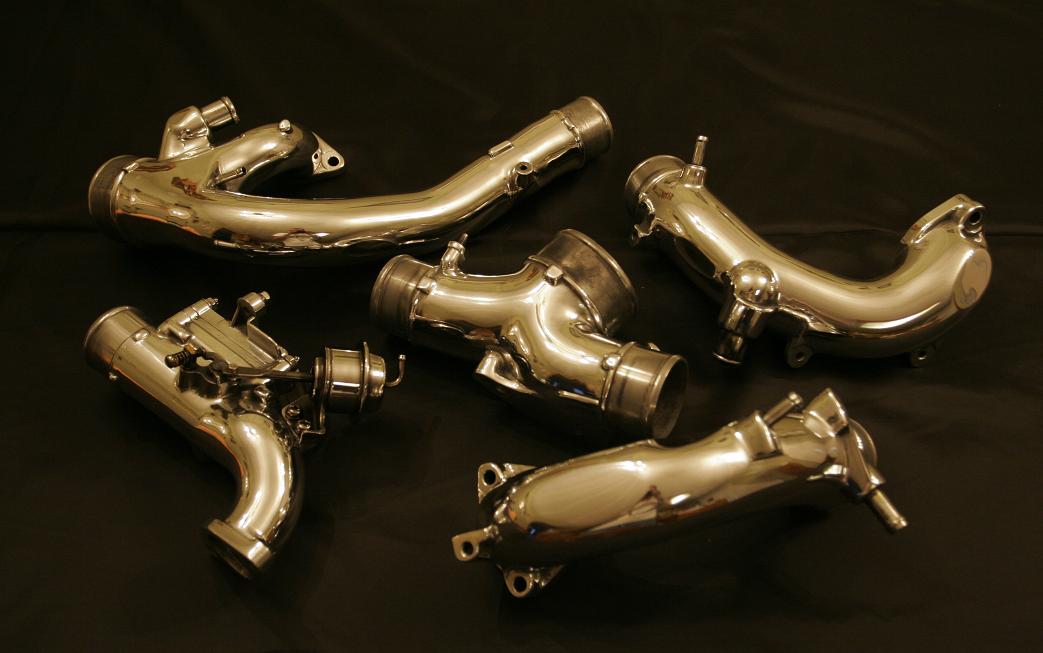 Chrome-Like-Polished Intercooler Piping...Click for Larger Image