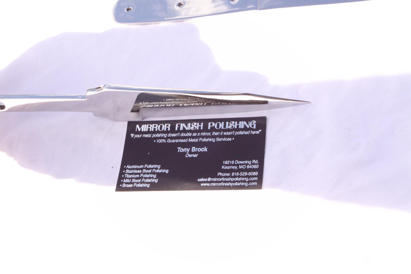 Custom Knife AFTER Chrome - Like Metal Polishing and Buffing Services