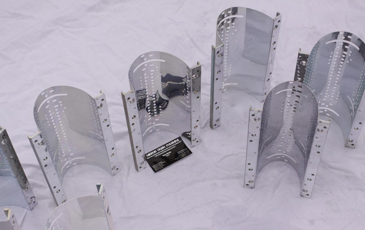 Corning Glass and Ceramics Company Custom Metal Reflector AFTER Chrome - Like Metal Polishing and Buffing Services