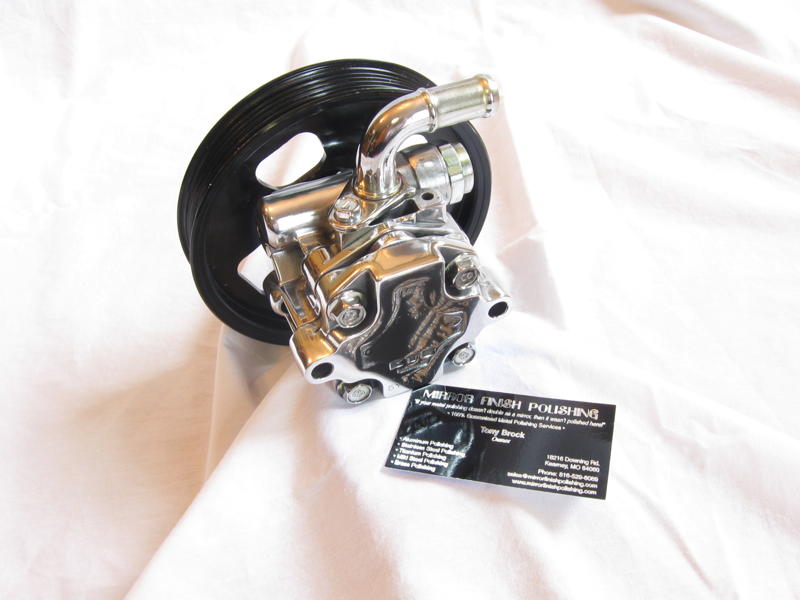 LS1 GTO Power Steering Pump AFTER Chrome - Like Custom Metal Polishing and Buffing Services