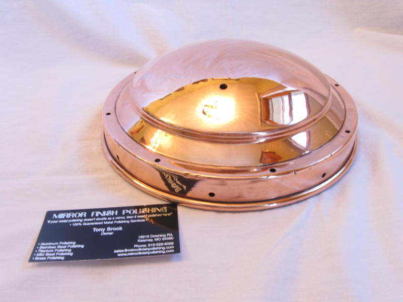 Brass Light AFTER Custom Metal Polishing and Buffing Services