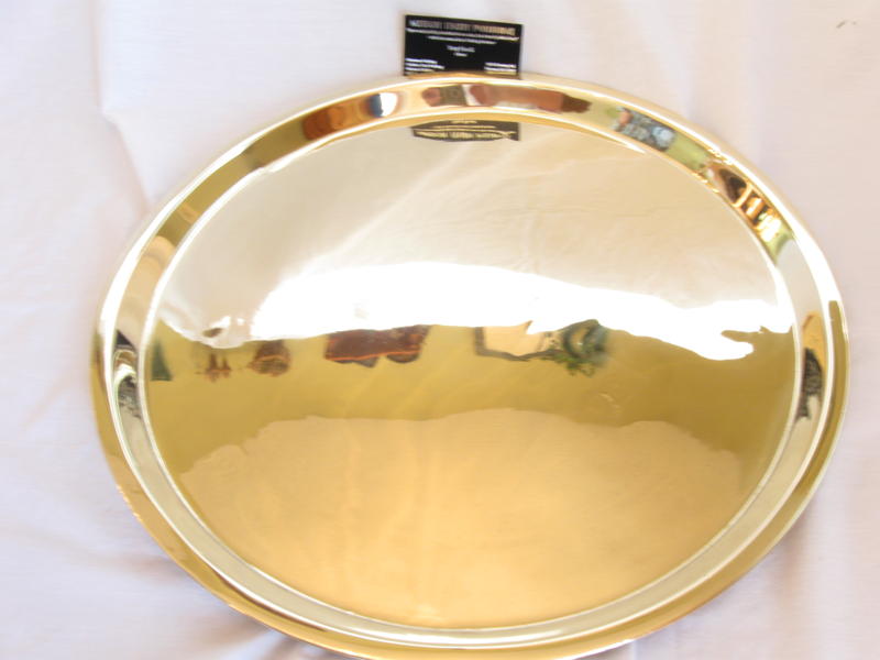Antique 18th Century Brass Plate AFTER Custom Metal Polishing and Buffing Services