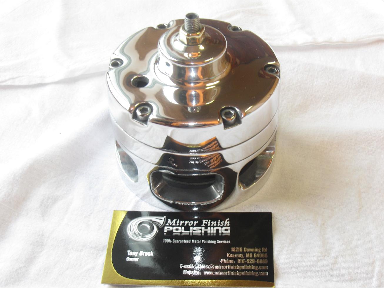 Custom Aluminum Pinhole Camera AFTER Chrome - Like Custom Metal Polishing and Buffing Services