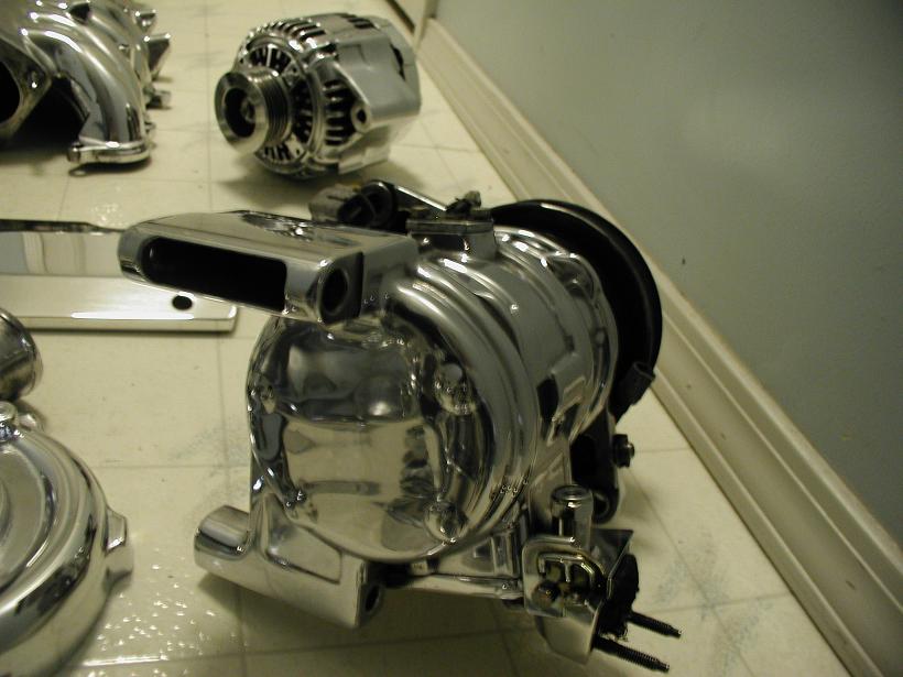 Toyota Supra AC Compressor AFTER Chrome - Like Metal Polishing Service