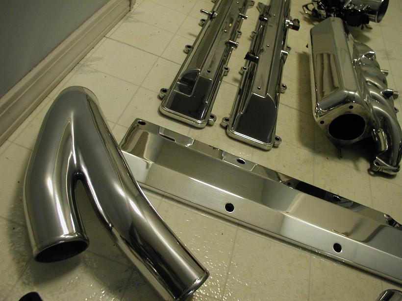 Toyota Supra Engine Parts AFTER Chrome-Like Metal Polishing Services