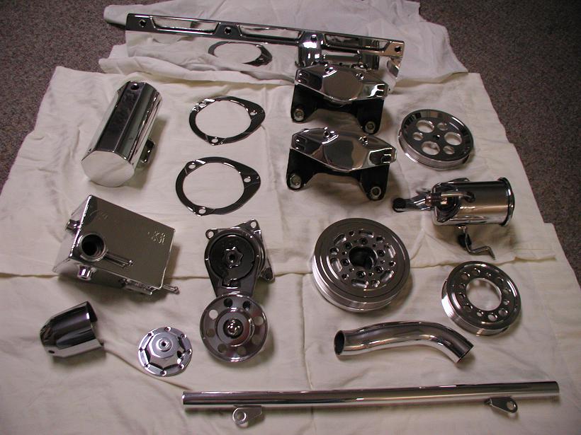 Toyota Supra Engine Parts AFTER Chrome-Like Metal Polishing Services