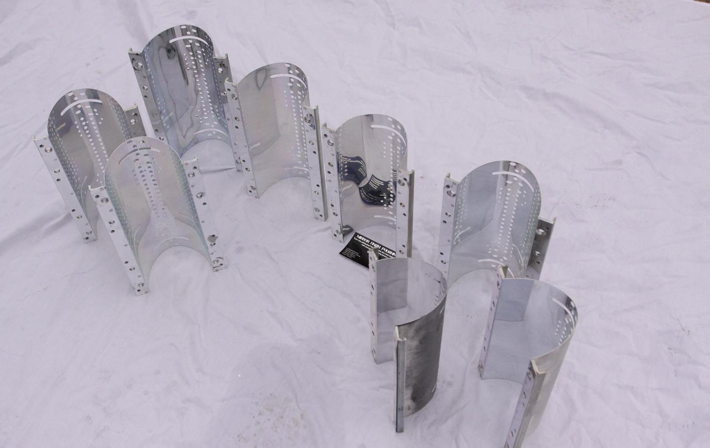 Corning Glass and Ceramics Company Custom Metal Reflector AFTER Chrome - Like Metal Polishing and Buffing Services