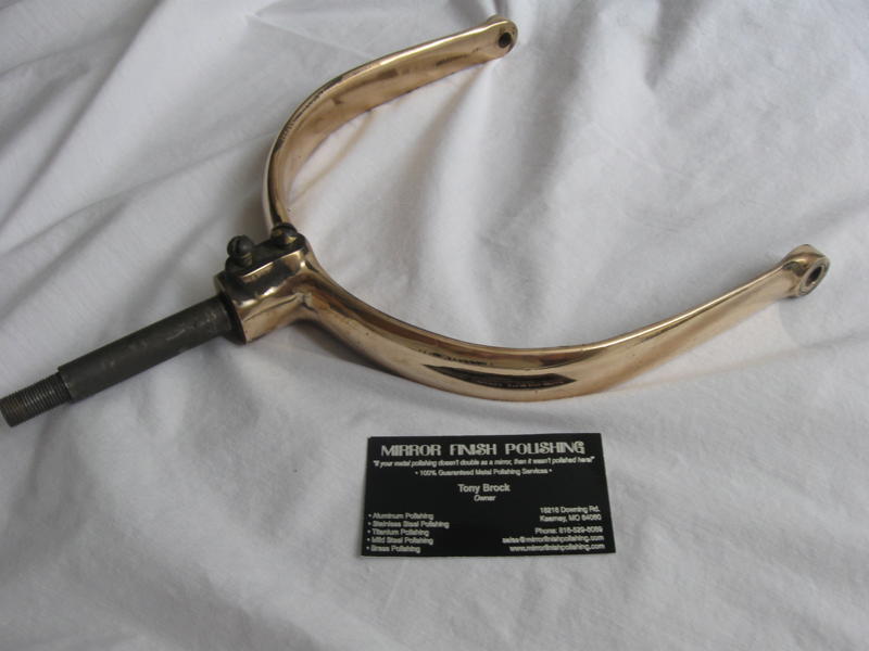 Brass Light BEFORE Custom Metal Polishing and Buffing Services