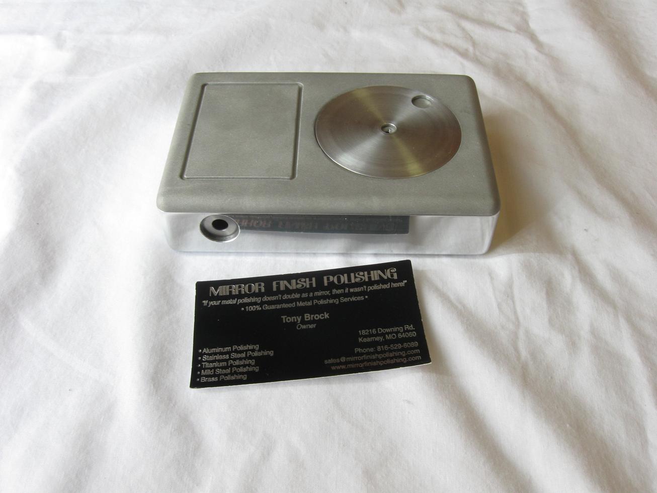Custom Aluminum Pinhole Camera BEFORE Chrome - Like Custom Metal Polishing and Buffing Services