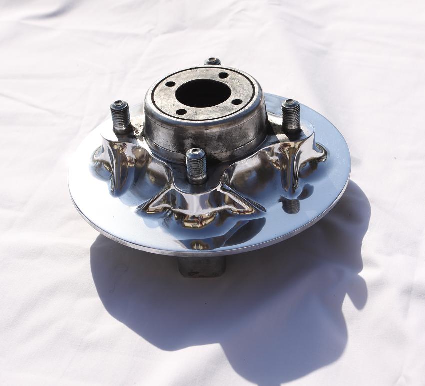 Motorcycle Hub AFTER Chrome - Like Metal Polishing and Buffing Services