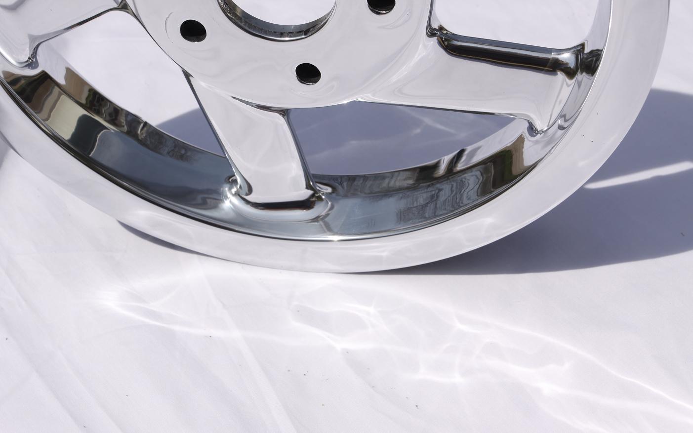 Victory Motorcycle Belt Drive Cog AFTER Chrome - Like Metal Polishing Services