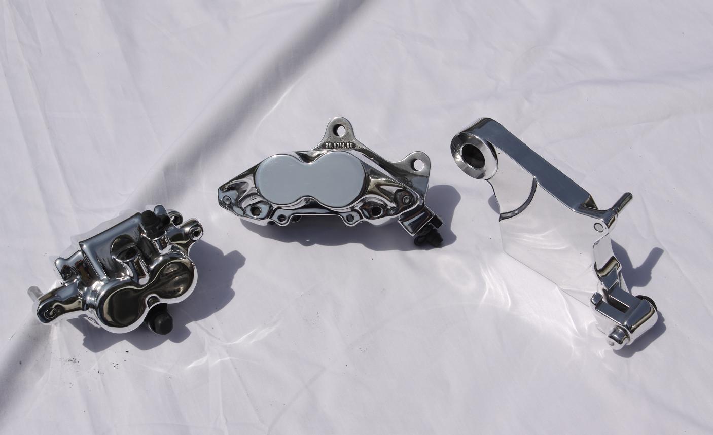 Victory Motorcycle Brake Calipers AFTER Chrome - Like Metal Polishing Services