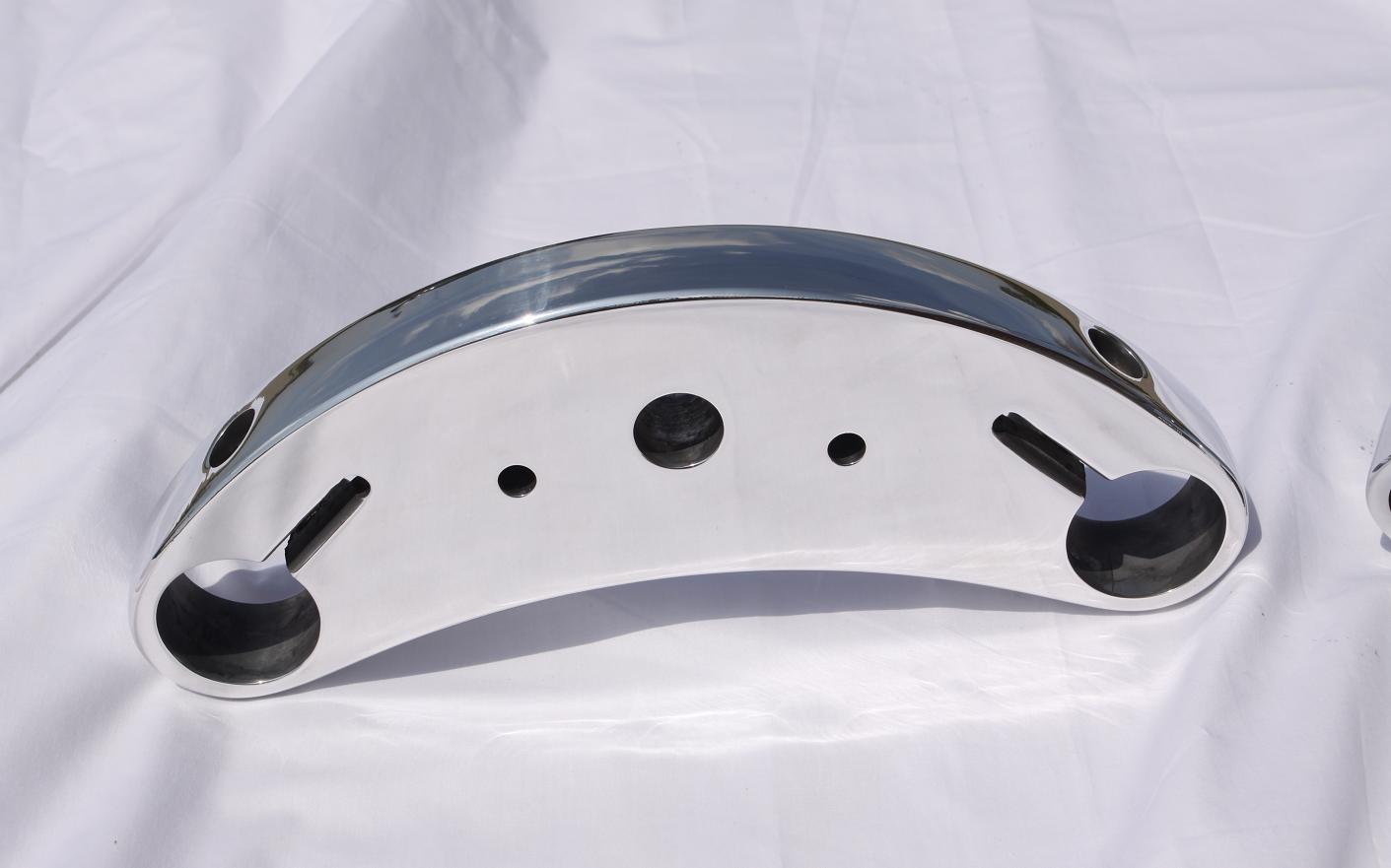 Victory Motorcycle Triple Tree AFTER Chrome - Like Metal Polishing Services