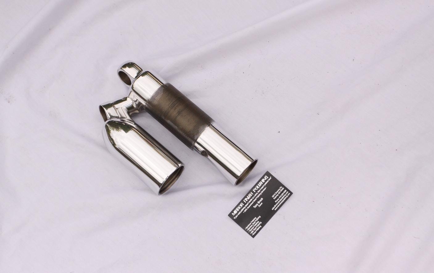 Motorcycle Shock Body AFTER Chrome - Like Custom Metal Polishing and Buffing Services