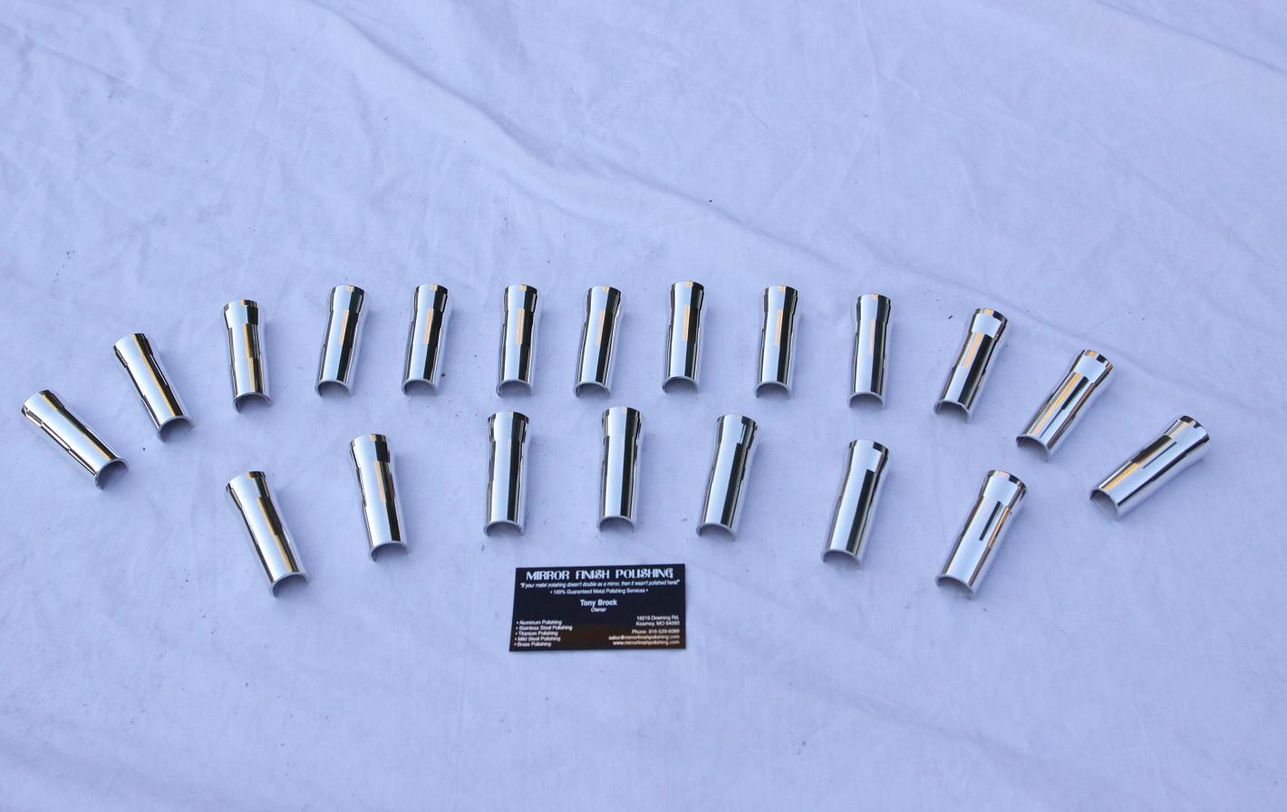 Motorcycle Pushrod Tubes AFTER Chrome - Like Metal Polishing and Buffing Services