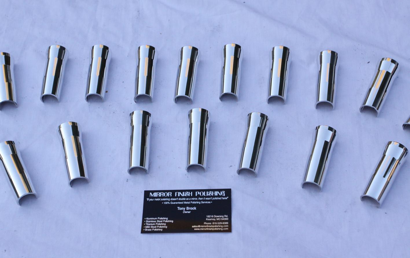 Motorcycle Pushrod Tubes AFTER Chrome - Like Metal Polishing and Buffing Services