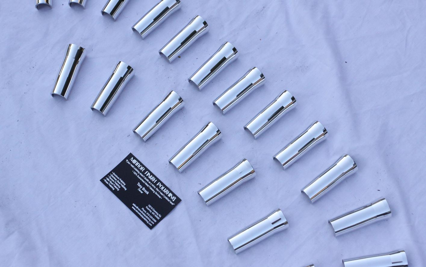 Motorcycle Pushrod Tubes AFTER Chrome - Like Metal Polishing and Buffing Services