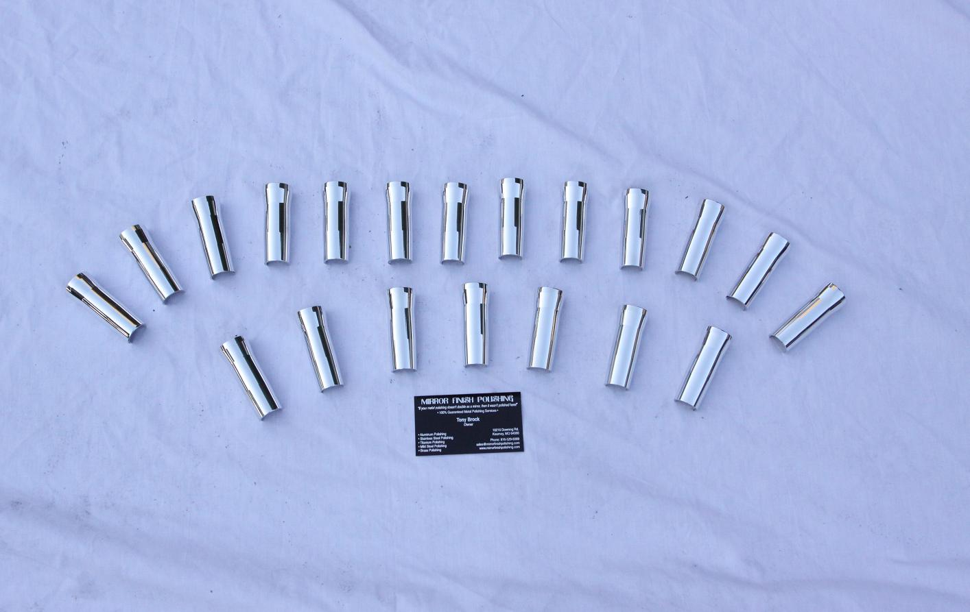 Motorcycle Pushrod Tubes AFTER Chrome - Like Metal Polishing and Buffing Services