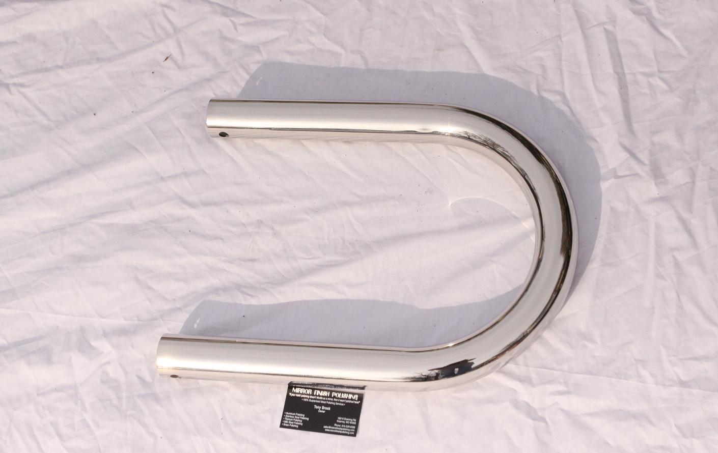 Ford Shelby Cobra V8 Roll Bar Pipe AFTER Chrome - Like Metal Polishing and Buffing Services