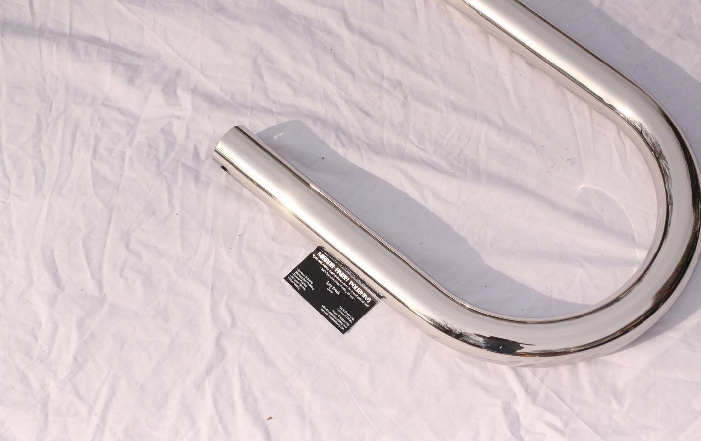 Ford Shelby Cobra V8 Roll Bar Pipe AFTER Chrome - Like Metal Polishing and Buffing Services