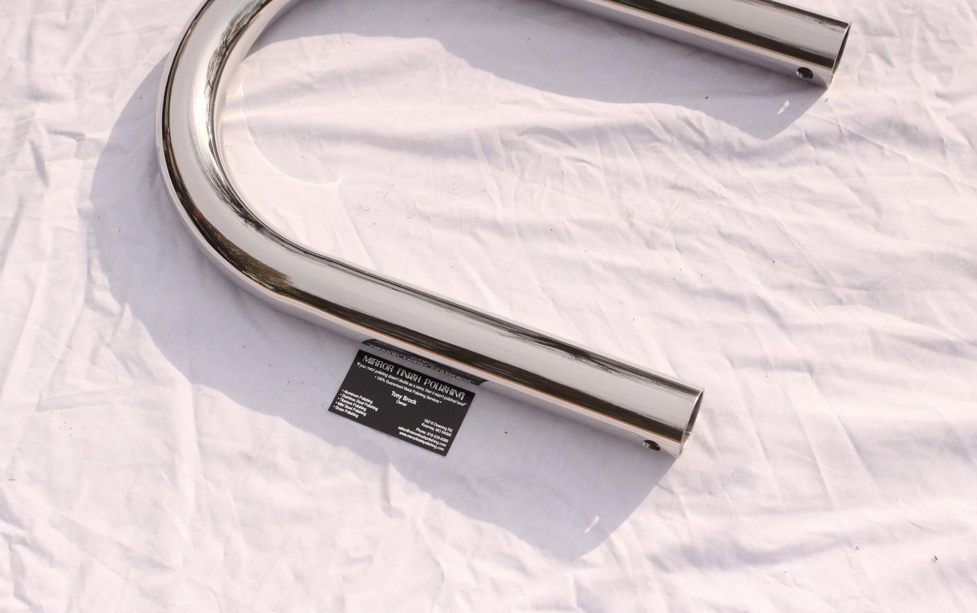 Ford Shelby Cobra V8 Roll Bar Pipe AFTER Chrome - Like Metal Polishing and Buffing Services