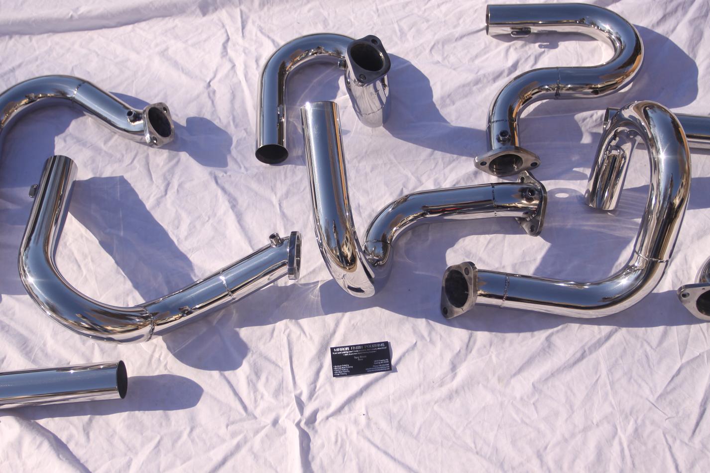 Chevy 565 1927 Roadster V8 Header Pipes AFTER Chrome - Like Metal Polishing and Buffing Services