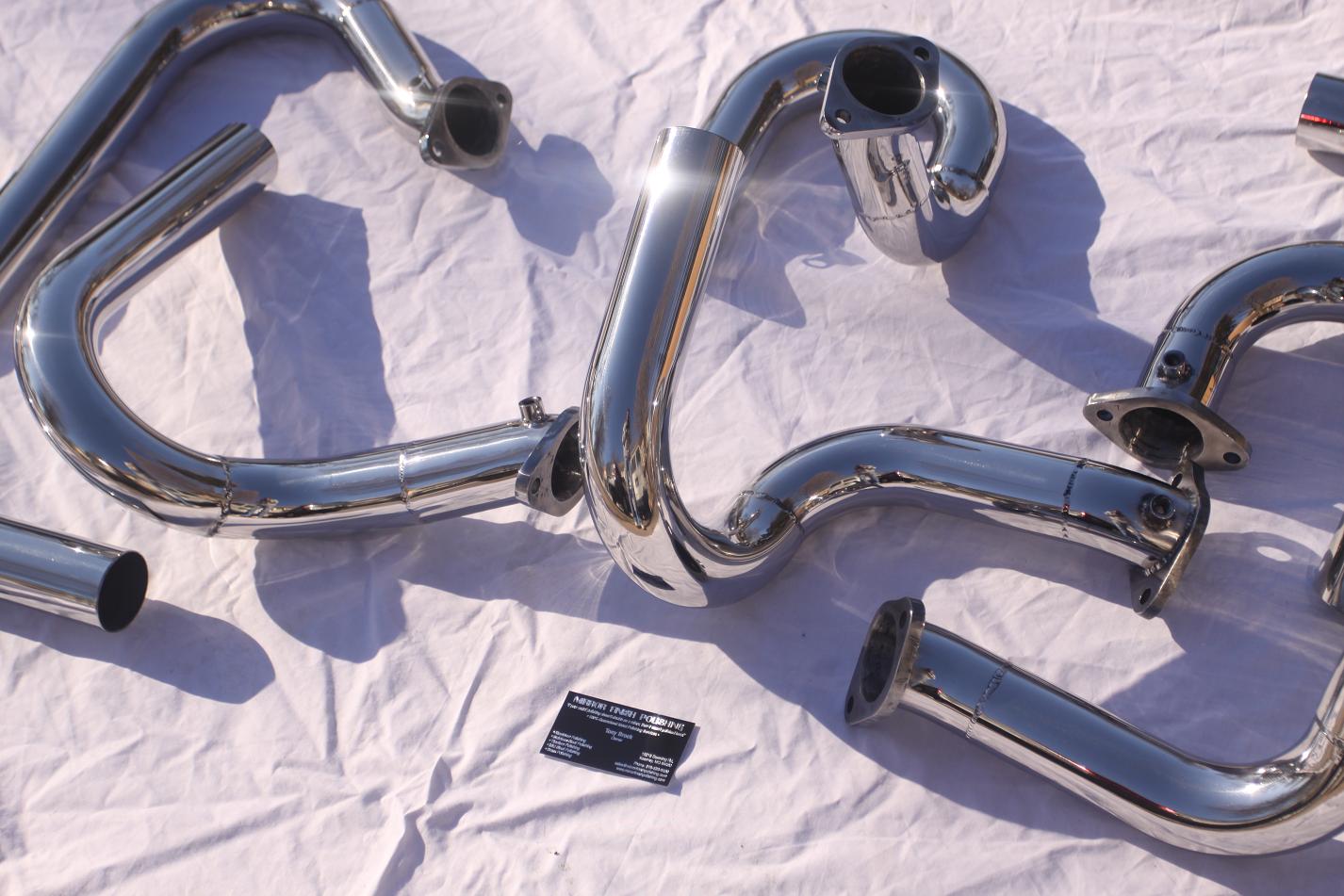Chevy 565 1927 Roadster V8 Header Pipes AFTER Chrome - Like Metal Polishing and Buffing Services