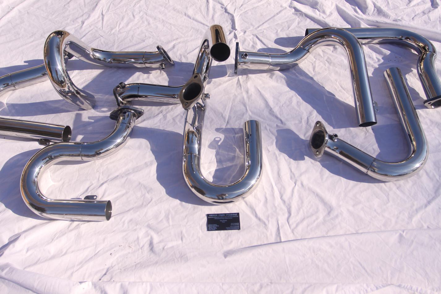 Chevy 565 1927 Roadster V8 Header Pipes AFTER Chrome - Like Metal Polishing and Buffing Services